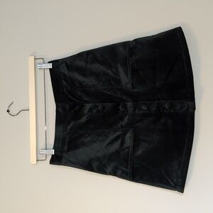 FRNCH | green velour mini skirt - size M